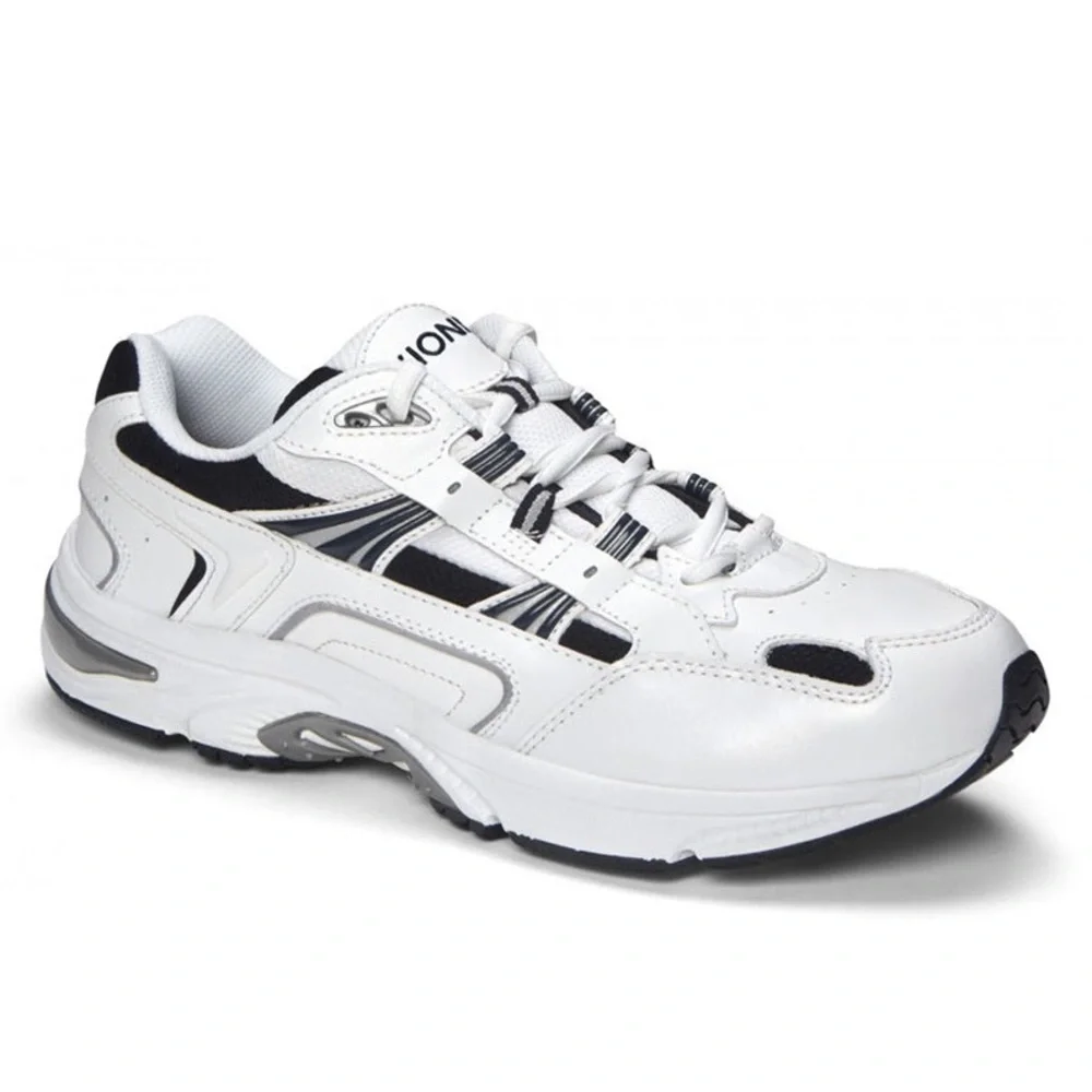 Mens Vionic Classic Walker Sneaker White/Navy